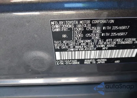 2019 Toyota Rav4 Xle z USA, uszkodzony, nr VIN JTMW1RFVXKJ010014